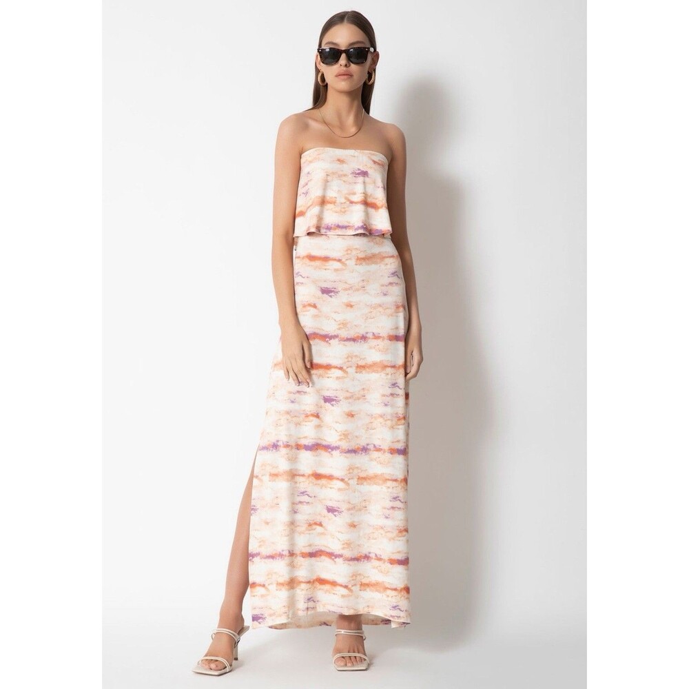 Tart Collections XS Maxi Dress Aeryn Extra Small Nuage Rose (orange/purple) NWT